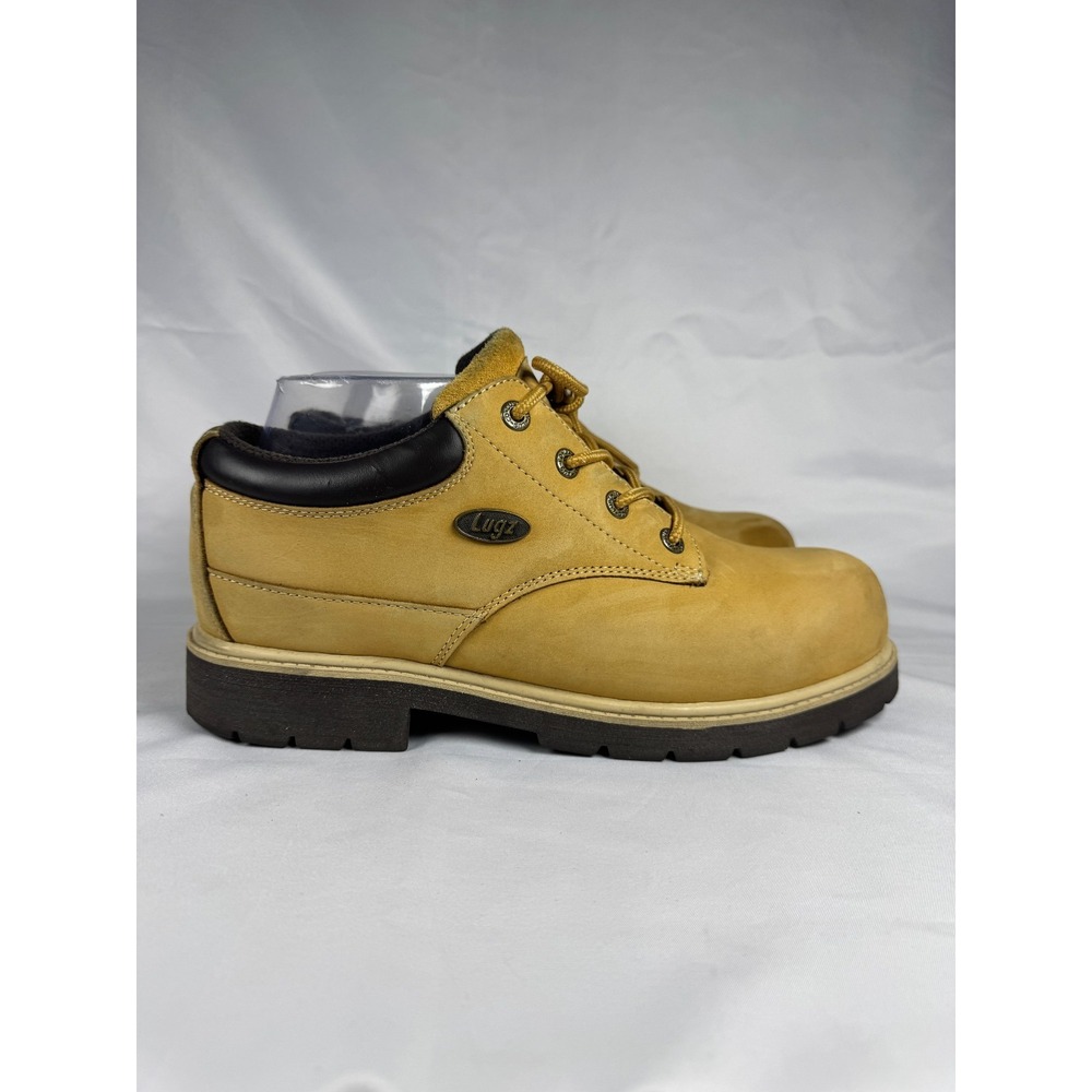 Lugz Drifter Lo Lx Mens 10 Oxford Golden Wheat Leather Water Resistant Work Boot